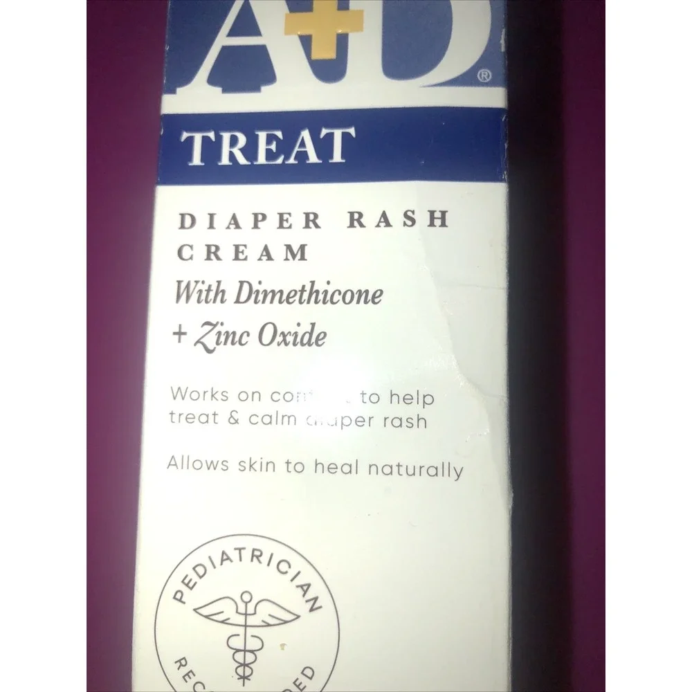 A+D Diaper Rash Cream with Dimethicone + Zinc Oxide 4oz Exp 6/2026*